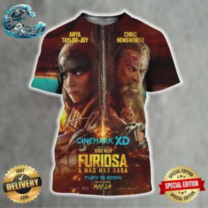 New Cinemark XD Poster For Furiosa A Mad Max Saga All Over Print Shirt