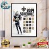 Carolina Panthers NFL 2024 Season Schedule Home Decor Poster Canvas