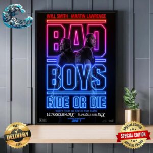 New Poster For Bad Boys Ride Or Die UltraScreen DLX And SuperScreen DLX Releasing In Theaters On June 7 Wall Decor Poster Canvas