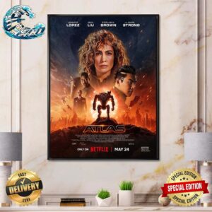 New Poster For Brad Peyton’s Atlas Starring Jennifer Lopez Releasing On Netflix On May 24 Home Decor Poster Canvas
