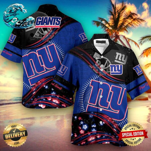 New York Giants NFL Hawaiian Shirt Beach Shorts