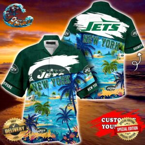 New York Jets NFL Personalized Hawaiian Shirt Beach Shorts