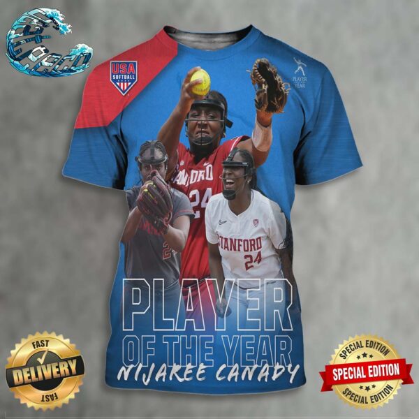 Nijaree Canady USA Softball Collegiate Player Of The Year 2024 All Over Print Shirt