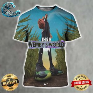 Nike Celebrates Victor Wembanyama’s Unanmious NBA Rookie Of The Year Title All Over Print Shirt