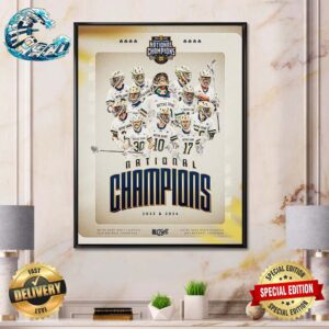 Notre Dame Fighting Irish Back To Back NCAA Men’s Lacrosse National Champions 2023-2024 Home Decor Poster Canvas