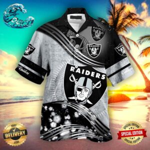 Oakland Raiders NFL Hawaiian Shirt Beach Shorts