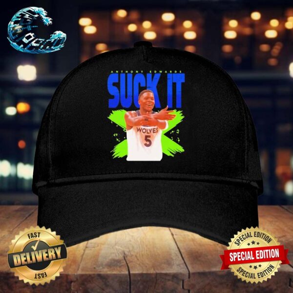 Official Anthony Edwards Man Suck It Classic Cap Snapback Hat