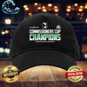 Official Binghamton Black Bears 2024 FBHL Final Commissioners Cup Champions Classic Cap Snapback Hat