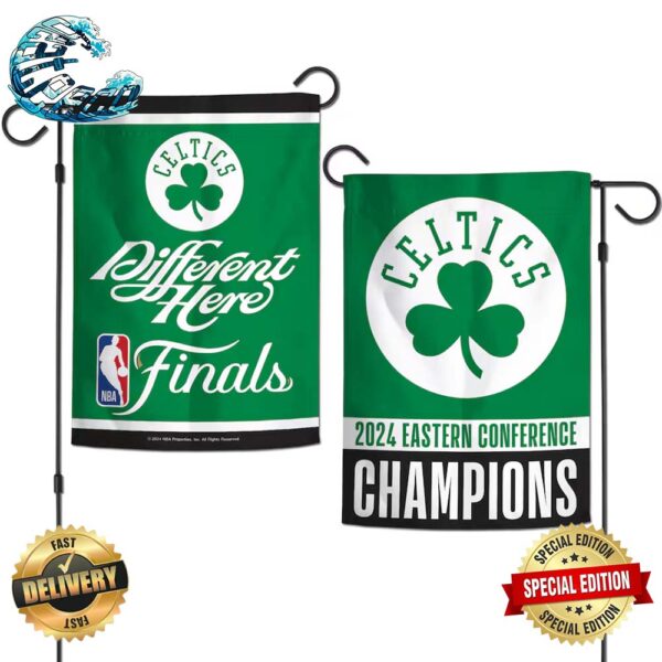 Official Boston Celtics WinCraft 2024 Eastern Conference Champions Double-Sided Garden Flag