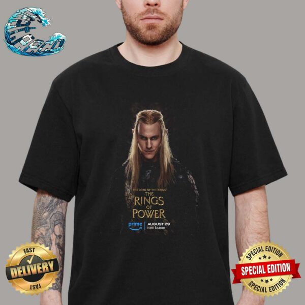 Official First Poster For The Lord Of The Rings The Rings Of Power Season 2 Releasing On Prime Video On August 29 Unisex T-Shirt