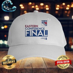 Official Logo New York Rangers Eastern Conference Final Stanley Cup Playoffs 2024 Classic Cap Snapback Hat