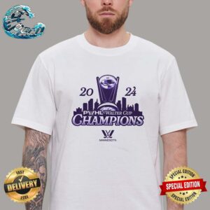 Official Minnesota PWHL Walter Cup Champions 2024 Skyline Classic T-Shirt