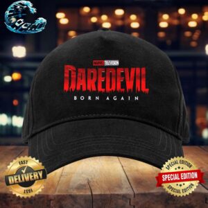 Official New Logo For Daredevil Born Again Premiering On Disney Plus Next Year Classic Cap Snapback Hat