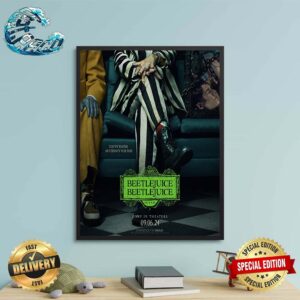 Official New Poster For Beetlejuice 2 Only In Theaters June 9 2024 Home Decor Poster Canvas