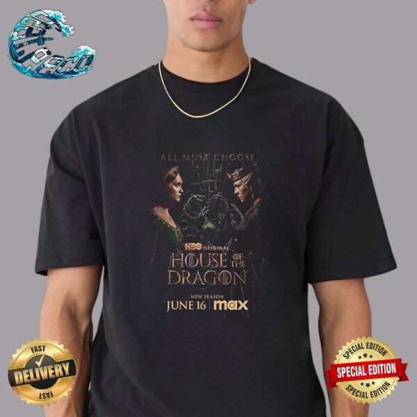 Official New Poster For House Of The Dragon Season 2 Premiering On Max On June 16 Unisex T-Shirt