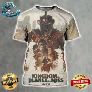 Official New Poster For Kingdom Of The Planet Of The Apes Releasing In Theaters May 10 All Over Print Shirt