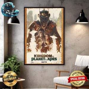 Official New Poster For Kingdom Of The Planet Of The Apes Releasing In Theaters May 10 Home Decor Poster Canvas