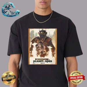 Official New Poster For Kingdom Of The Planet Of The Apes Releasing In Theaters May 10 Vintage T-Shirt