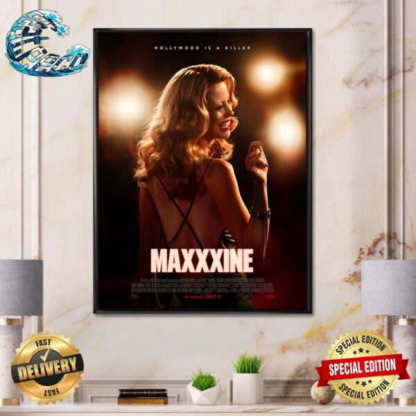 Official New Poster For Maxxxine Releasing In Theaters On July 5 Wall Decor Poster Canvas