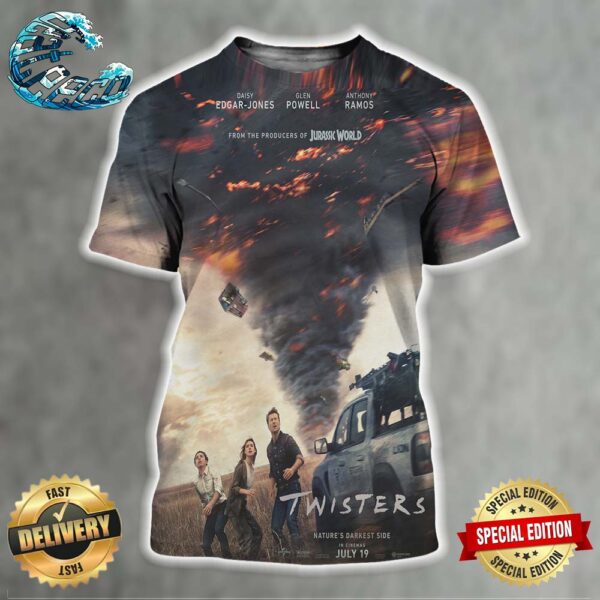 Official New Poster For Twisters Releasing In Theaters On July 19 All Over Print Shirt