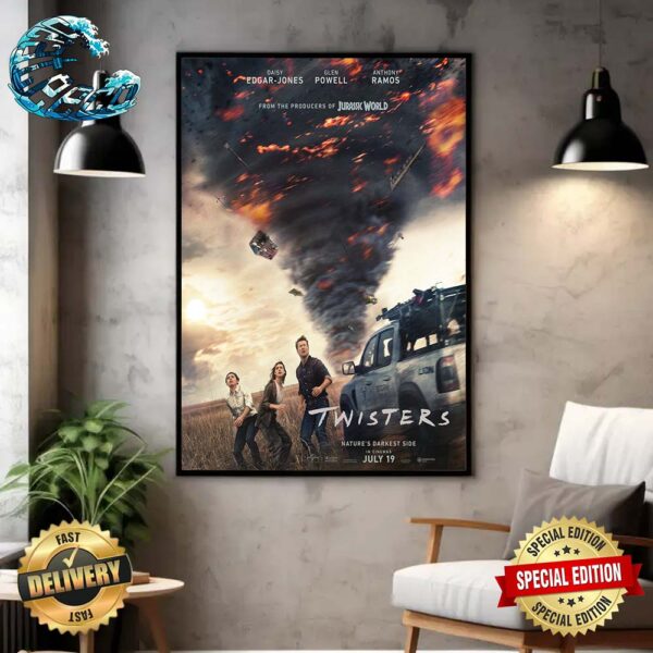Official New Poster For Twisters Releasing In Theaters On July 19 Poster Canvas
