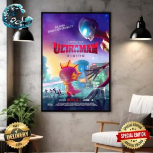 Official New Poster For Ultraman Rising Releasing On Netflix On June 14 Home Decor Poster Canvas