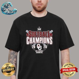 Official Oklahoma Sooners 2024 Big 12 Softball Conference Tournament Champions Vintage T-Shirt
