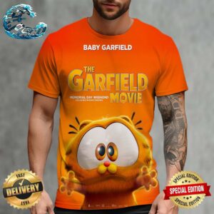 Official Poster Baby Garfield The Garfield Movie 2024 Exclusively In Movie Theaters All Over Print Shirt