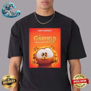 Official Poster Baby Garfield The Garfield Movie 2024 Exclusively In Movie Theaters Unisex T-Shirt