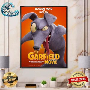 Official Poster Bowen Yang As Nolan The Garfield Movie 2024 Exclusively In Movie Theaters Wall Decor Poster Canvas