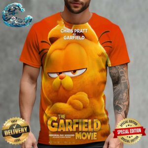 Official Poster Chris Pratt As Garfield The Garfield Movie 2024 Exclusively In Movie Theaters All Over Print Shirt