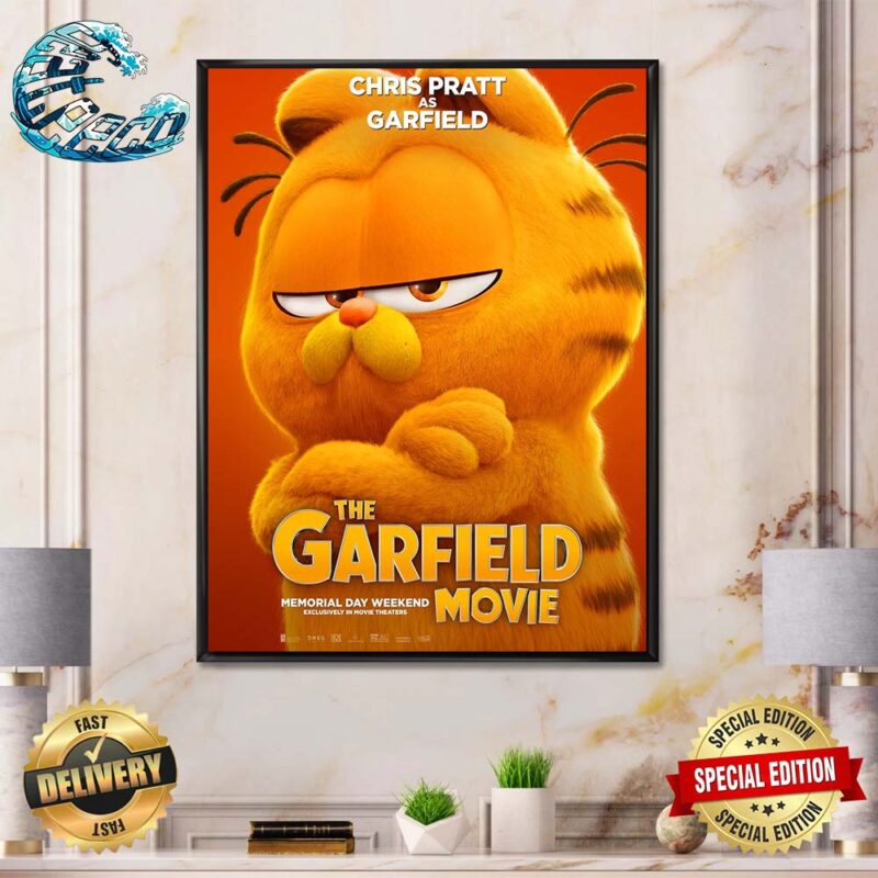 official-poster-chris-pratt-as-garfield-the-garfield-movie-2024