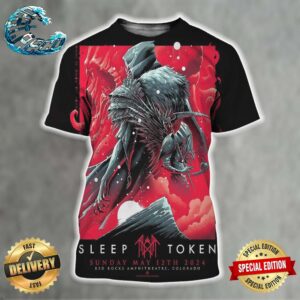 Official Poster For Sleep Token At Red Rocks Amphitheater In Colorado On May 12th 2024 All Over Print Shirt
