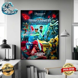 Official Poster For Transformers EarthSpark Premiering June 7 On Paramount Home Decor Poster Canvas