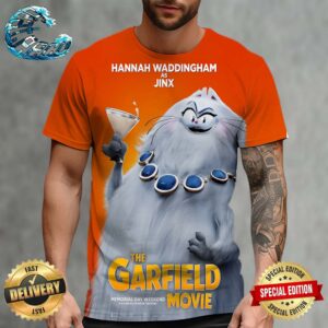 Official Poster Hannah Waddingham As Jinx The Garfield Movie 2024 Exclusively In Movie Theaters All Over Print Shirt