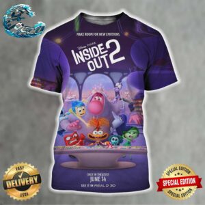 Official Poster Inside Out 2 Only In Theaters June 14 See In RealD 3D All Over Print Shirt