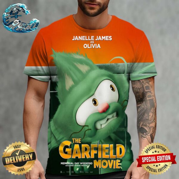 Official Poster Janelle James As Olivia The Garfield Movie 2024 Exclusively In Movie Theaters All Over Print Shirt