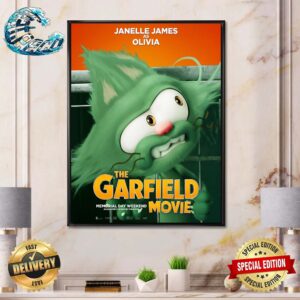 Official Poster Janelle James As Olivia The Garfield Movie 2024 Exclusively In Movie Theaters Wall Decor Poster Canvas