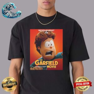 Official Poster Nicholas Hoult As Jon The Garfield Movie 2024 Exclusively In Movie Theaters Unisex T-Shirt