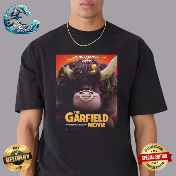Official Poster Ving Rhames As Otto The Garfield Movie 2024 Exclusively In Movie Theaters Premium T-Shirt