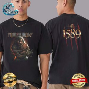 Official Powerwolf New Single 1589 Merchandise Limited Two Sides Vintage T-Shirt