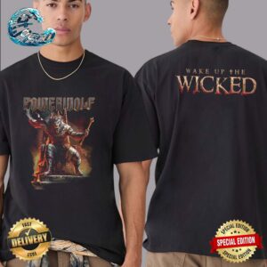 Official Powerwolf Wake Up The Wicked Merchandise Limited Two Sides Unisex T-Shirt