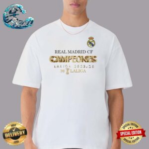 Official Real Madrid CF Campeones Laliga 2023-24 36 Laliga Unisex T-Shirt