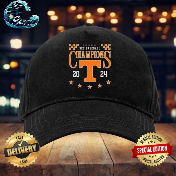 Official Tennessee Volunteers 2024 SEC Baseball Champions Locker Room Snapback Hat Cap