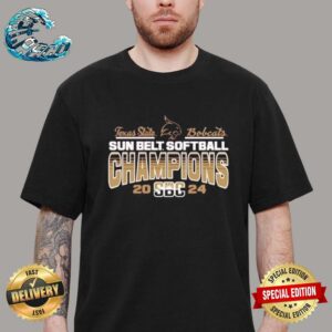 Official Texas State Bobcats Softball 2024 Sun Belt Conference Champions Unisex T-Shirt