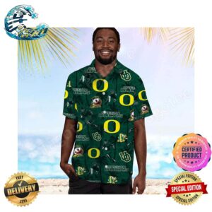 Oregon Ducks America Flag Tropical Floral Aloha Hawaiian Shirt Beach Shorts Custom Name For Men Women