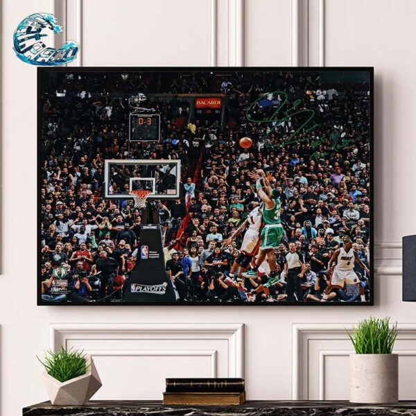 Paul Pierce Boston Celtics Autographed Photo With HOF 21 And The Truth Inscriptions Home Decor Poster Canvas