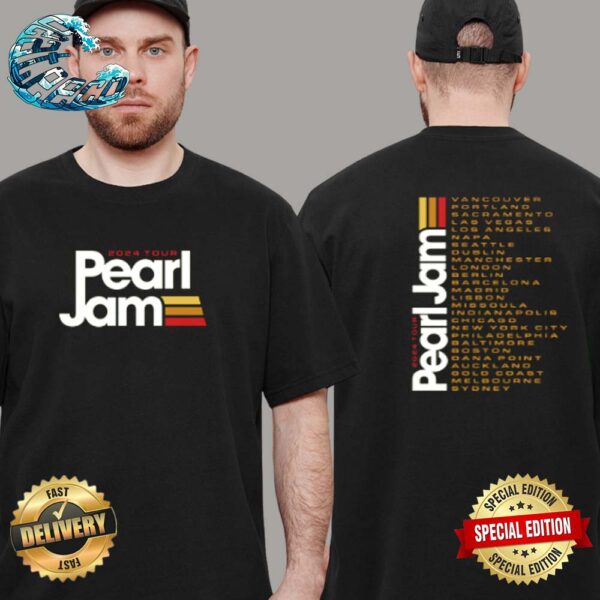 Pearl Jam Dark Matter World Tour 2024 Retro Two Sides Print Unisex T-Shirt