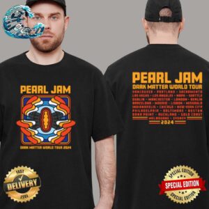 Pearl Jam Dark Matter World Tour 2024 Vector Matter Two Sides Print Vintage T-Shirt