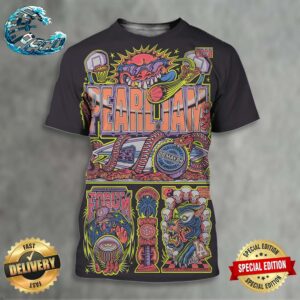 Pearl Jam With Deep Sea Diver Official Event Poster Night 2 At Kia Forum On May 22th 2024 In Los Angeles Art By Florian Schommer All Over Print Shirt